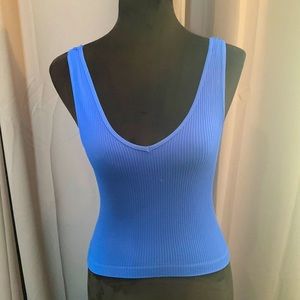 Cropped rubbed tank top from NikiBiki. One Size but probably a small.